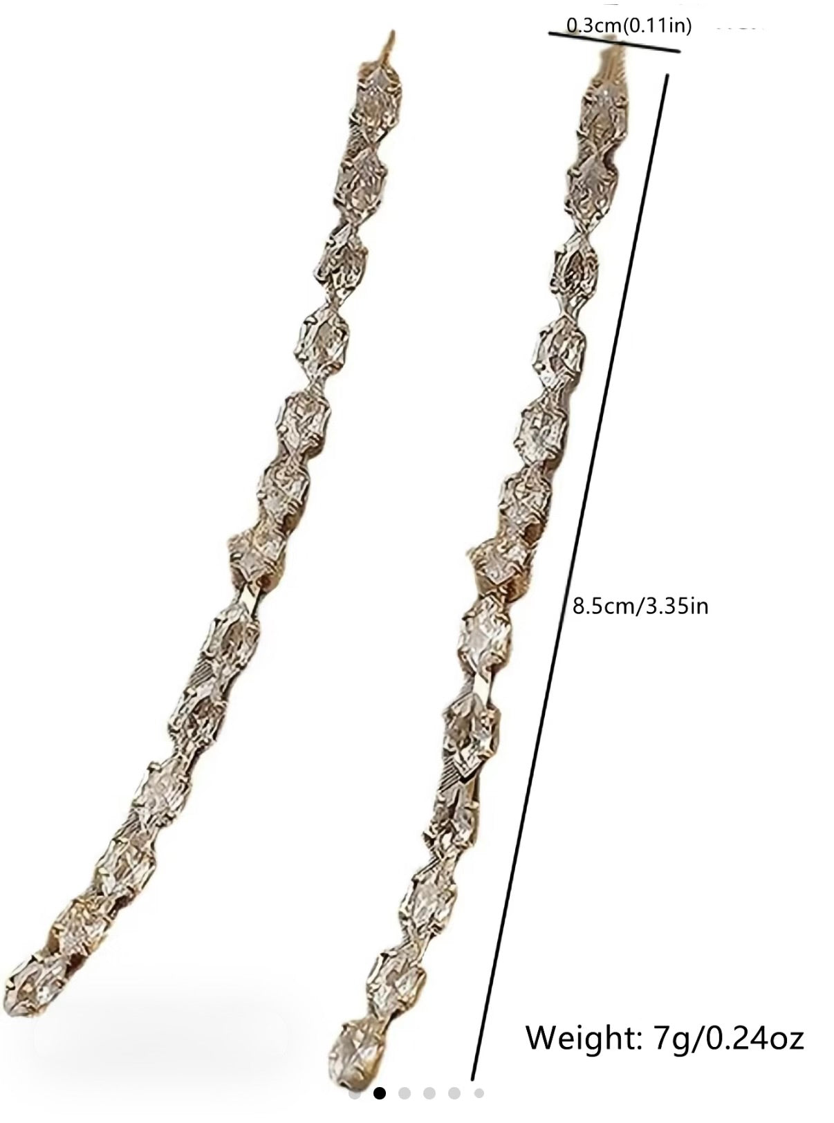 Crystal Drop Line Earrings