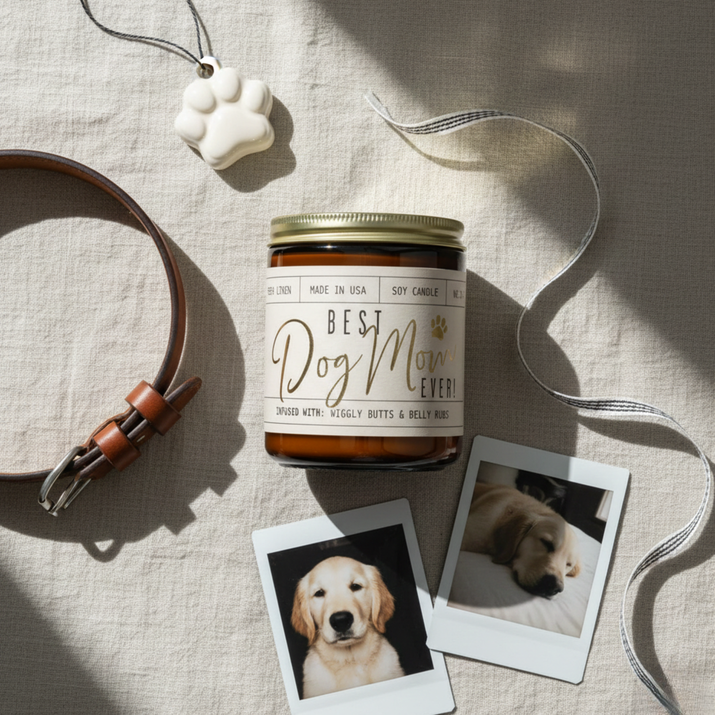 Scented Candle: "Best Dog Mom Ever"