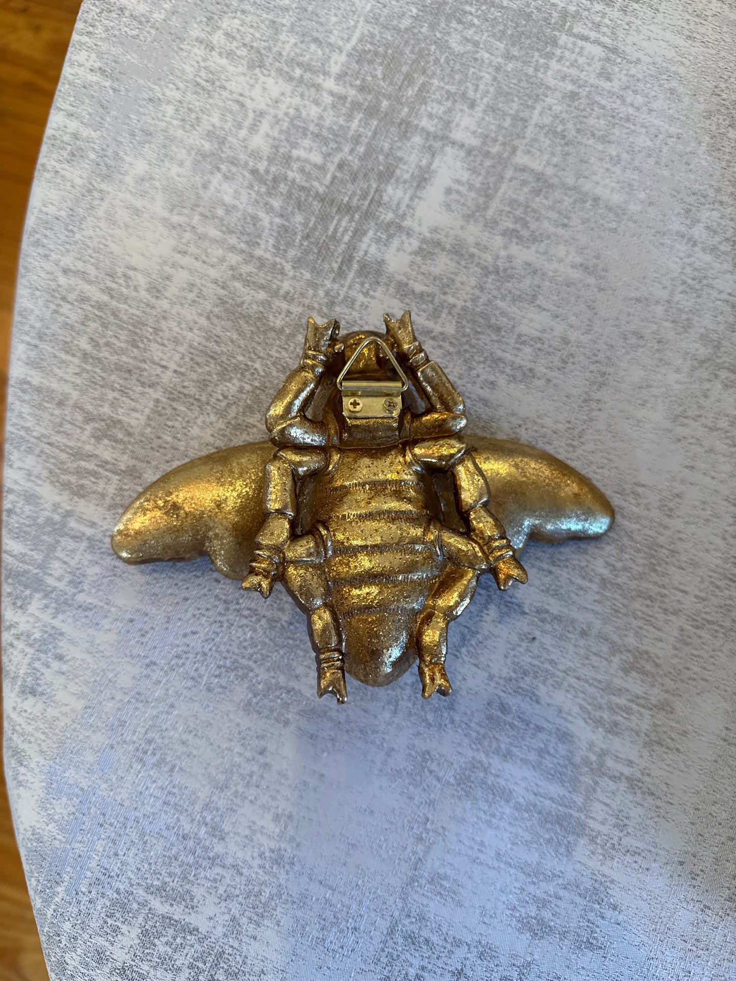 Bee, Small, Resin, Golden, Insect Design Wall Mount