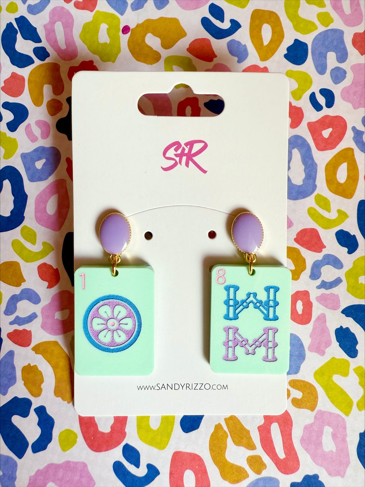 Mint Mahjong Dangle - Sandy & Rizzo