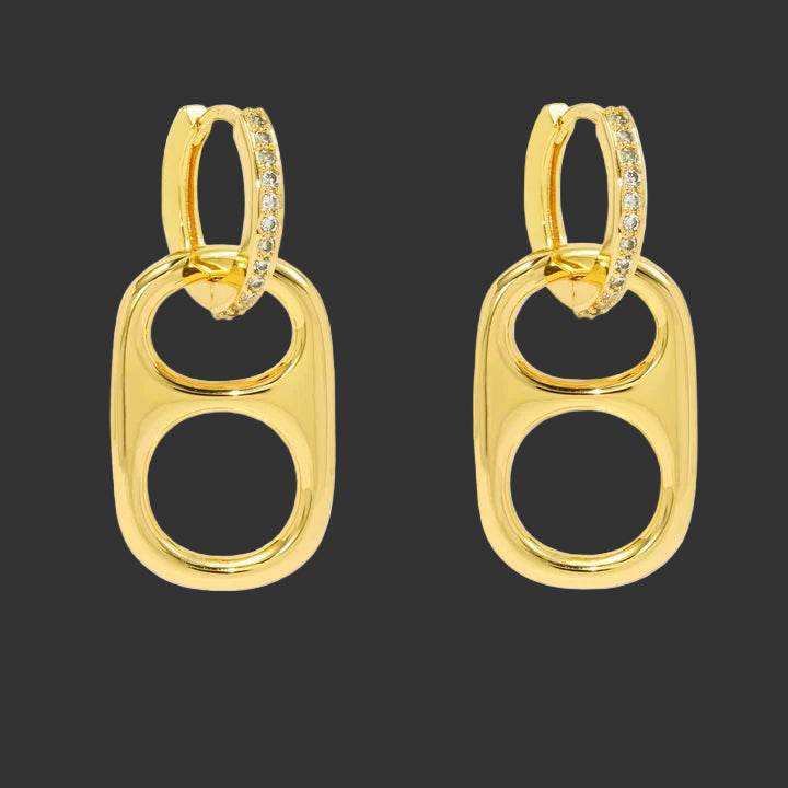 Basic Betty Gold Poptab Huggie Earrings