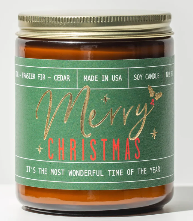 Scented Candle: "Merry Christmas"