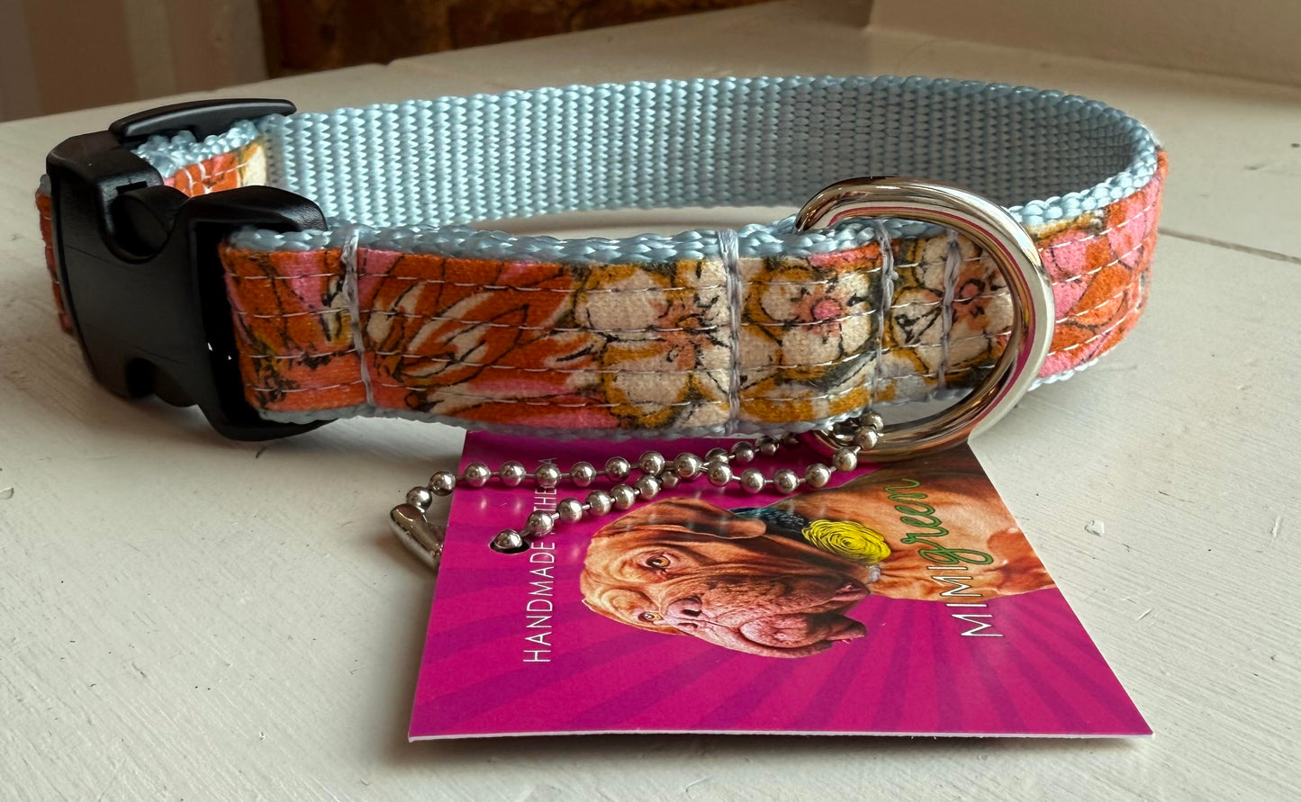 Autumn Floral Flannel Dog Collar