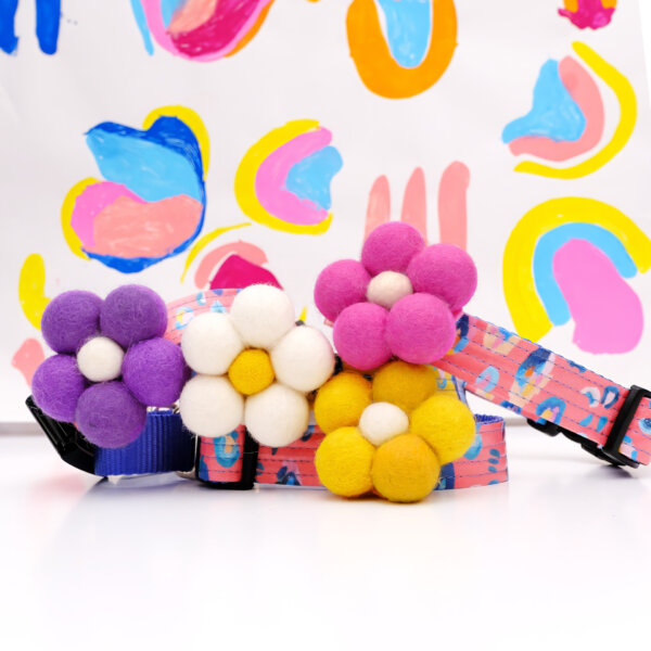 Bubble Dog Collar Flower | Groovy Pet Accessory