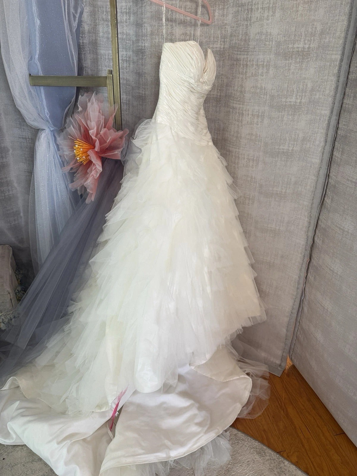 Winnie Couture- Ivory Strapless Ruched Bodice Wedding Gown