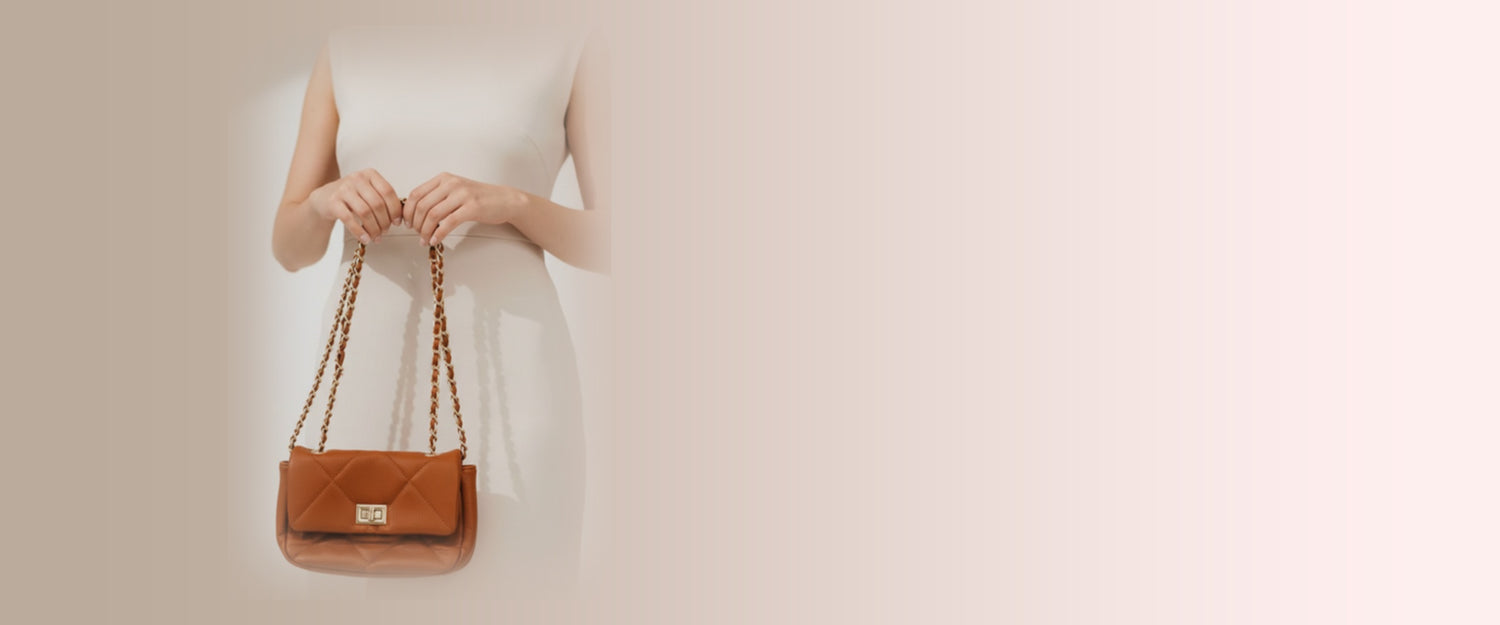 Curated bag collection at Dover Grace Boutique in Watkinsville, Georgia featuring elegant handbags, totes, crossbodies, and clutches