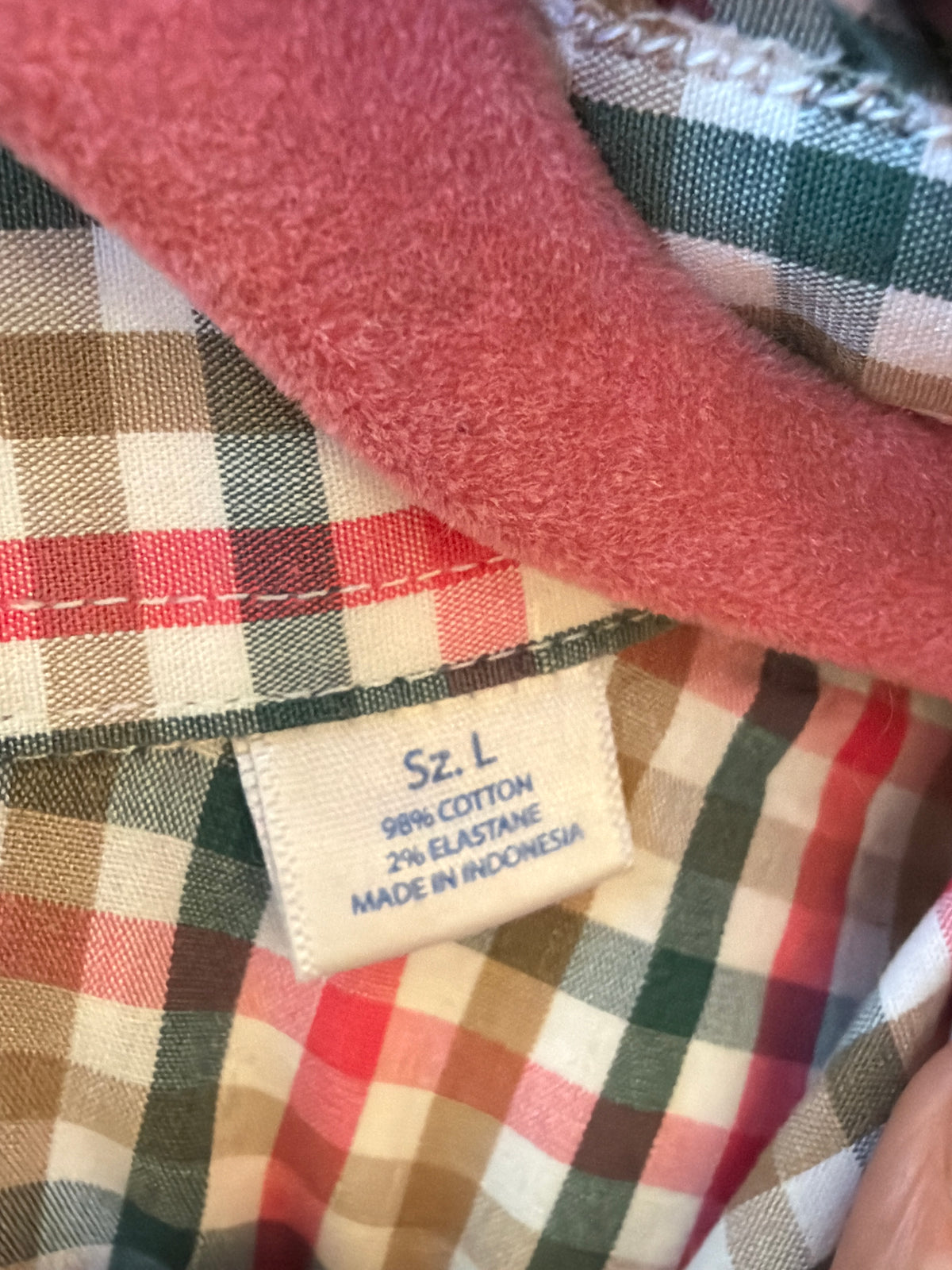 Southern Tide Plaid Oxford Shirt – Upcycled Ruffle Collar | Size Large