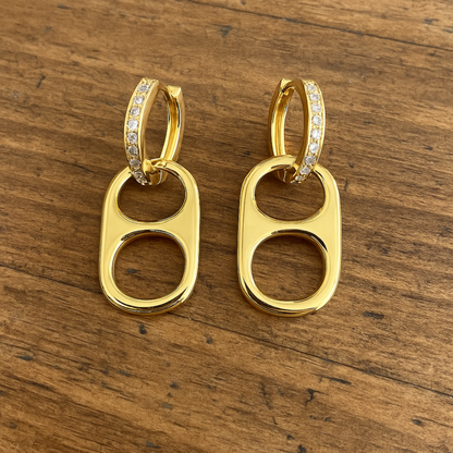 Basic Betty Poptab Earrings - Gold
