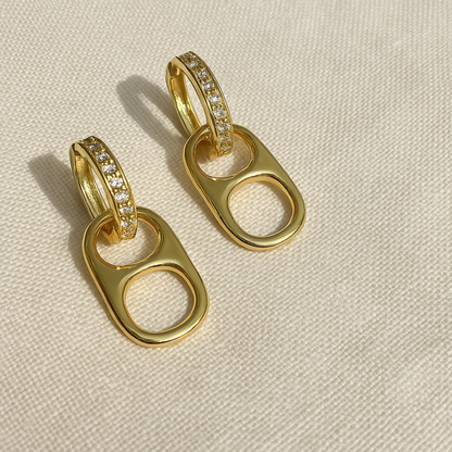 Basic Betty Poptab Earrings - Gold