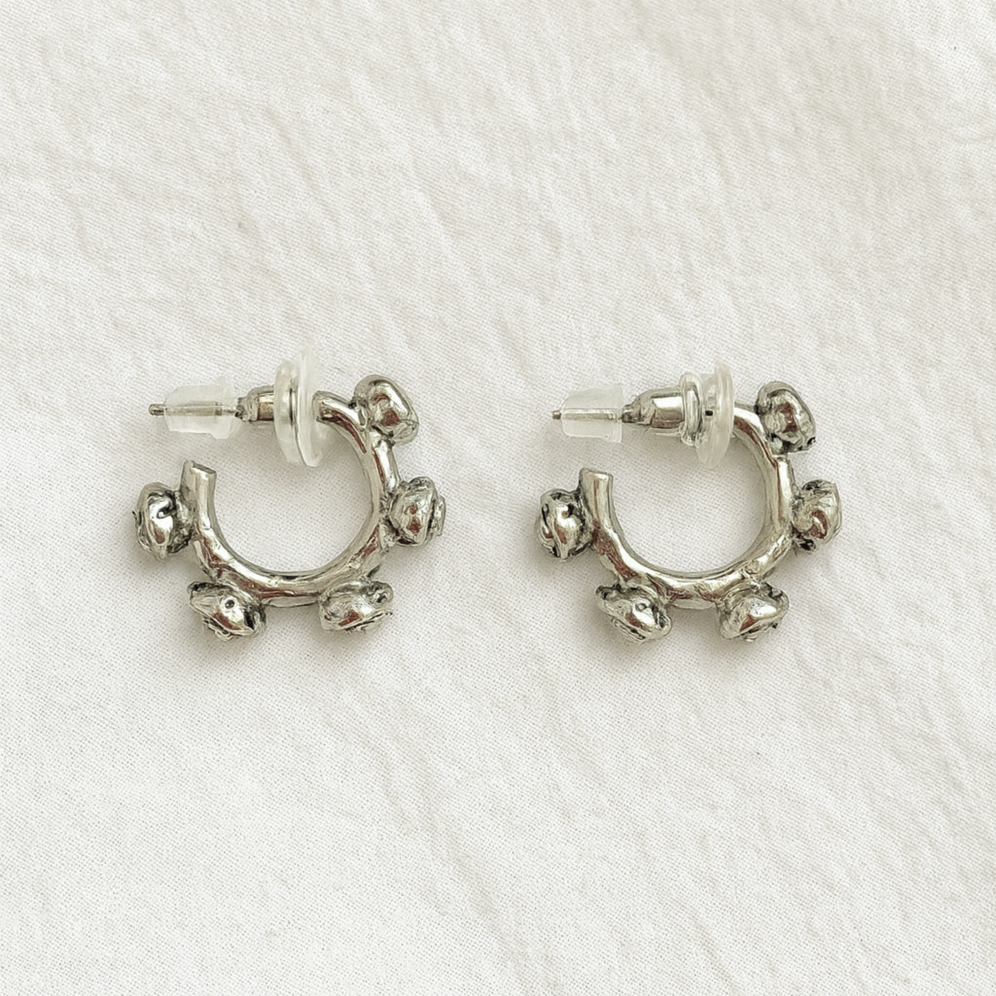jBloom Claire Vintage Crystal Semi-Hoop Earrings