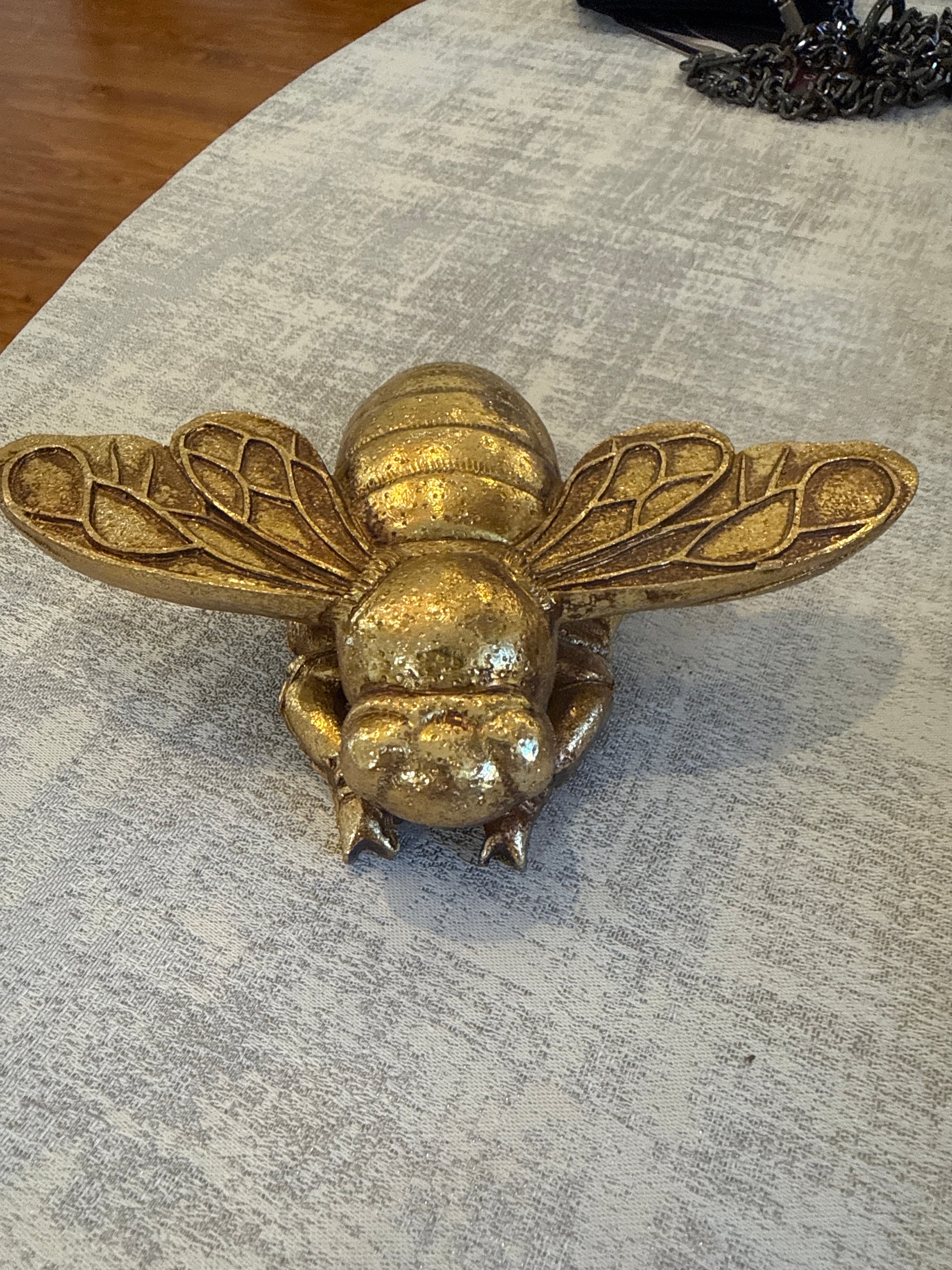 Bee, Small, Resin, Golden, Insect Design Wall Mount