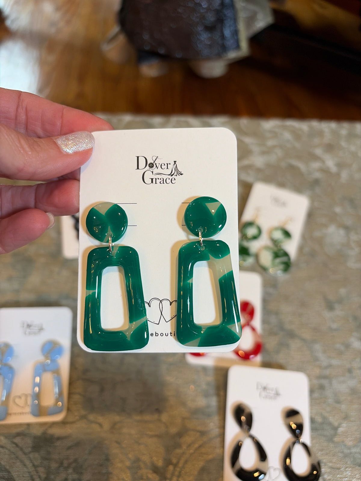 Suzie Emerald Green Earrings