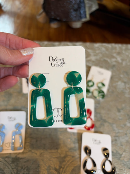 Suzie Emerald Green Earrings