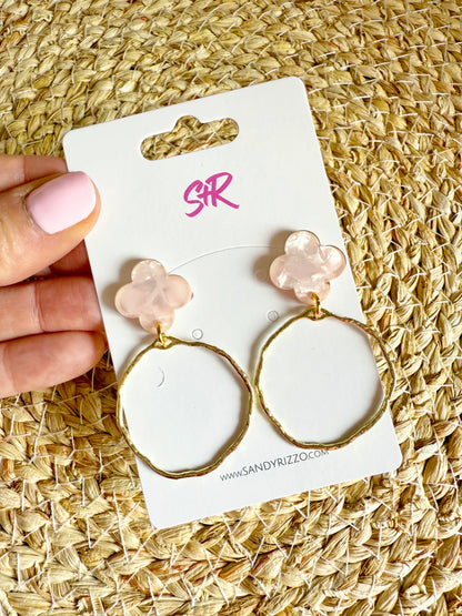 Blush Grace Hoop  - Sandy & Rizzo