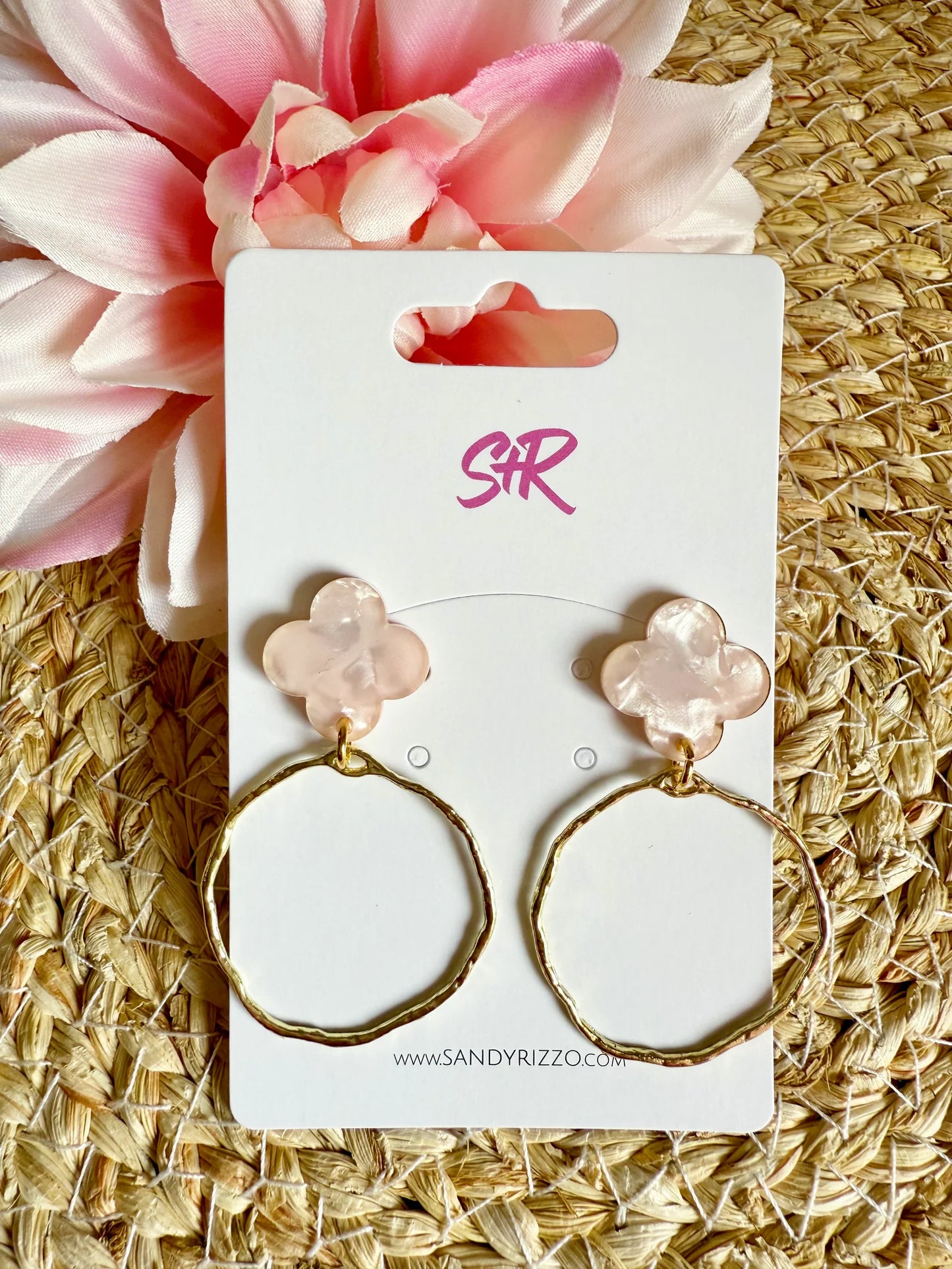 Blush Grace Hoop  - Sandy & Rizzo