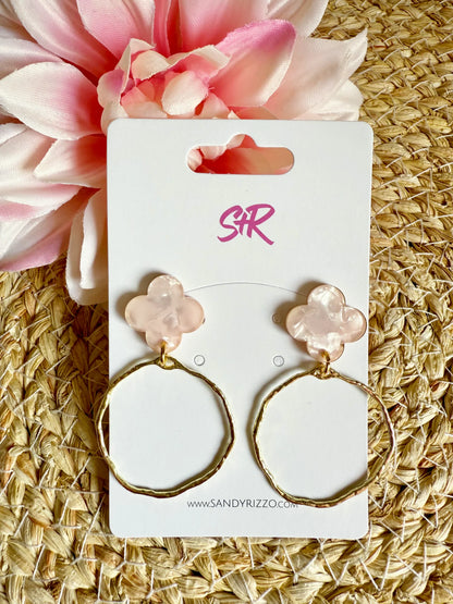 Blush Grace Hoop  - Sandy & Rizzo