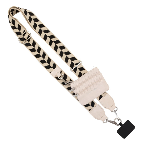 Clip & Go Strap w/Zippered Pouch - Chevron Collection
