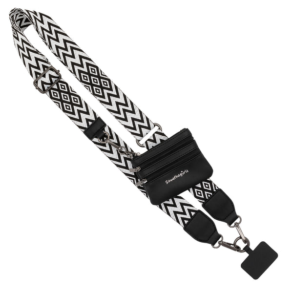 Clip & Go Strap with Pouch - Chevron/Diamond Collection