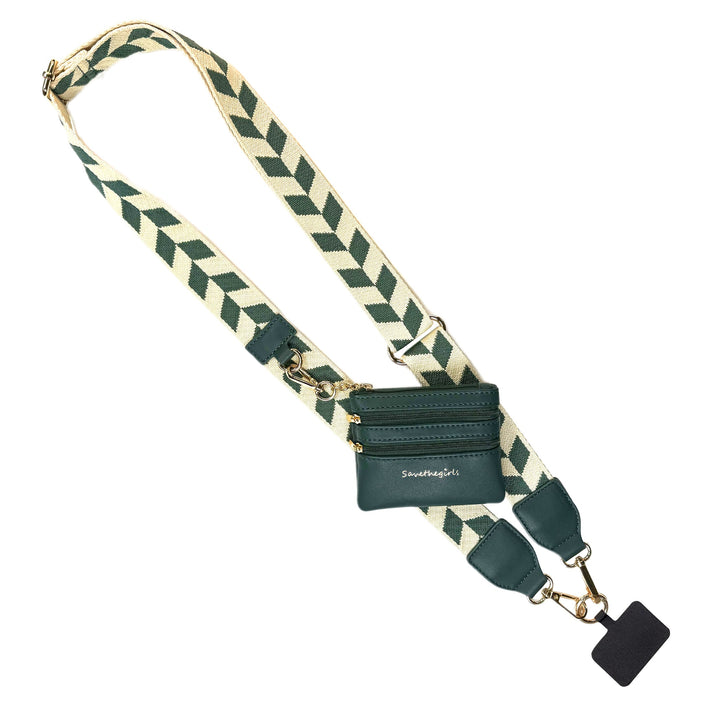Clip & Go Strap w/Zippered Pouch - Chevron Collection
