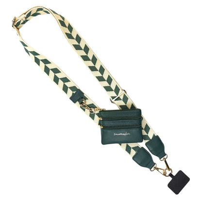 Clip & Go Strap w/Zippered Pouch - Chevron Collection