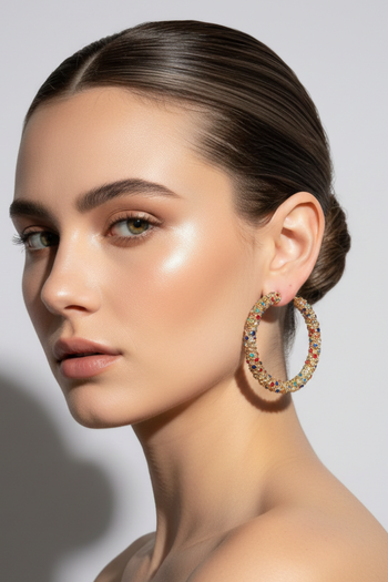 Funfetti Hoop Earrings