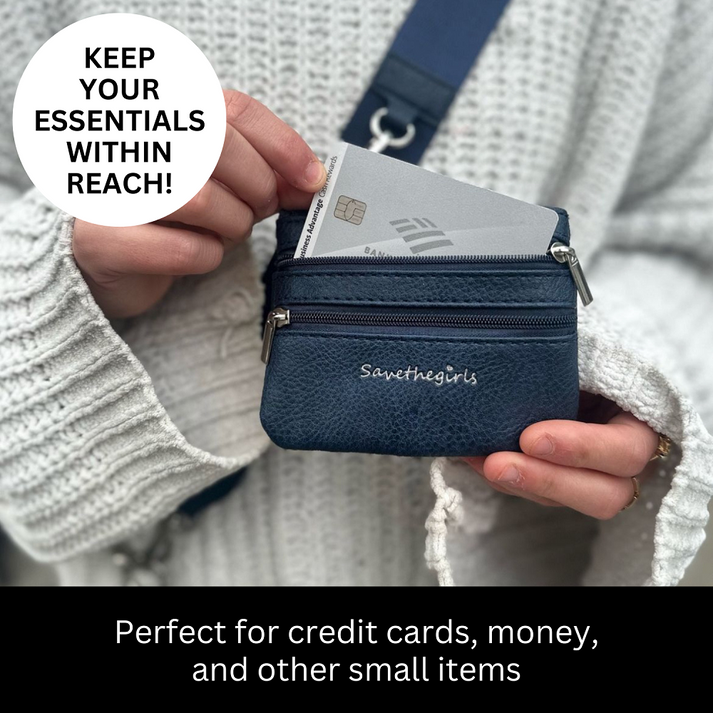 Clip & Go Strap w/Zippered Pouch - Chevron Collection