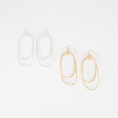 jBloom Eddy Double Oval Hoop Earrings