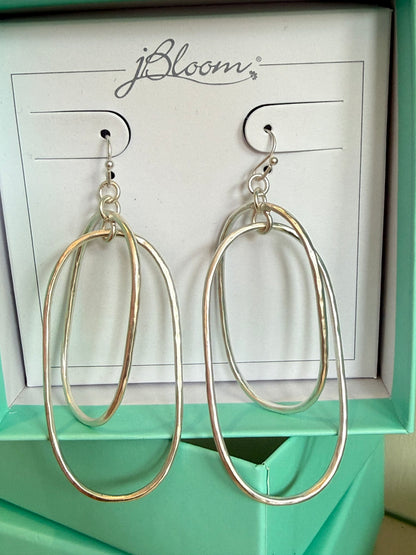 jBloom Eddy Double Oval Hoop Earrings