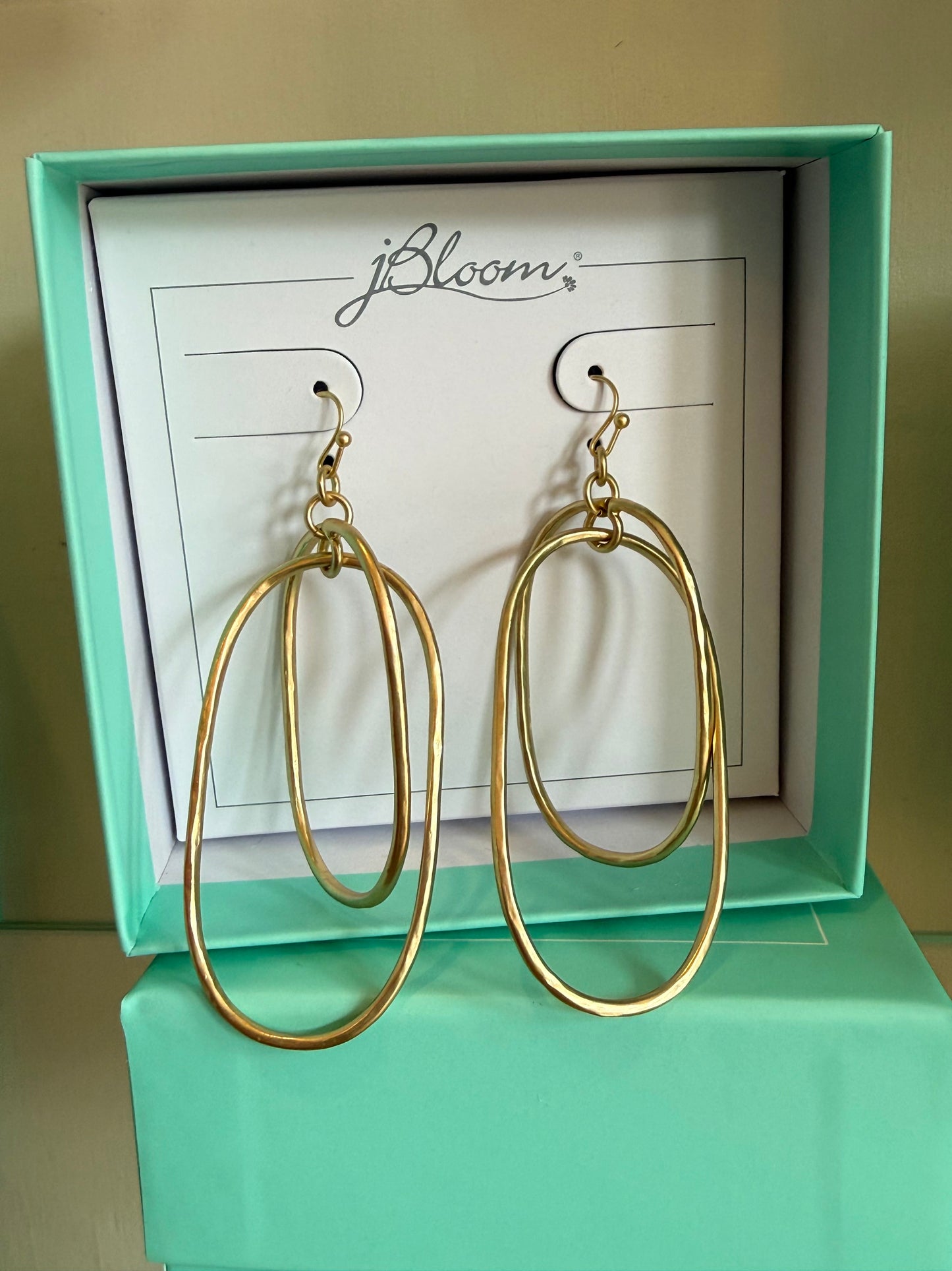 jBloom Eddy Double Oval Hoop Earrings