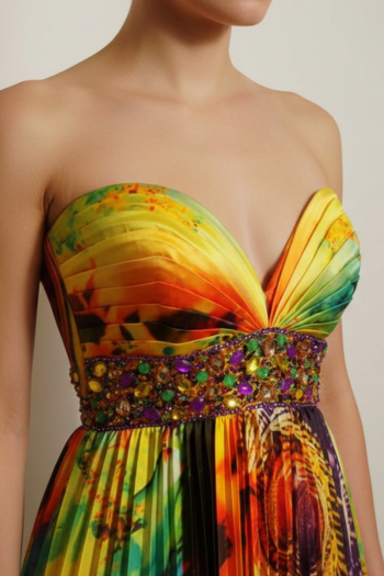 Short fun dress; Burst of Color