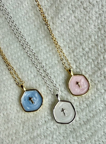 Dainty Simple Cross Silver or Gold Necklace chain