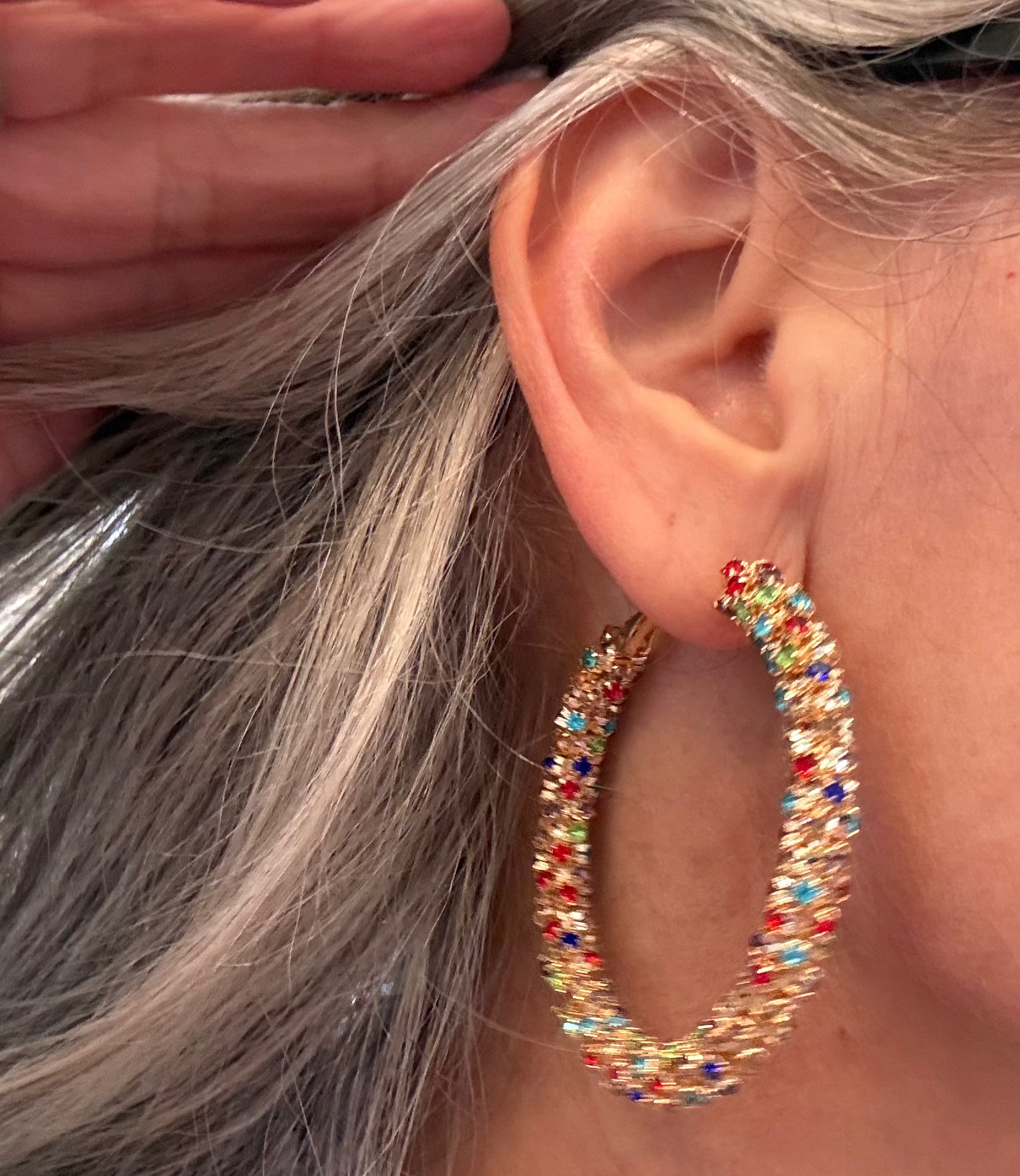 Funfetti Hoop Earrings