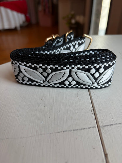 Woven Embroidered Bag Strap – Wide Crossbody Purse Strap