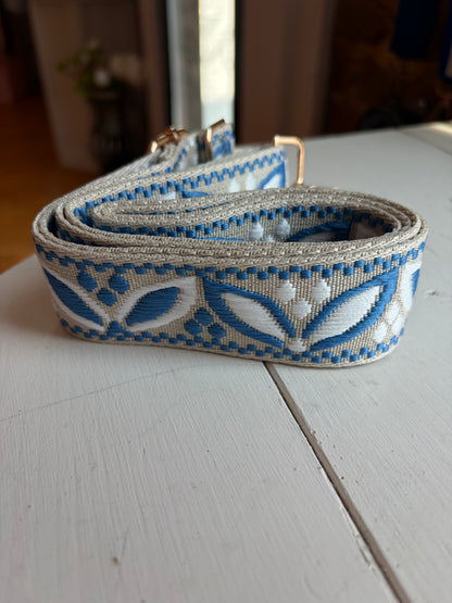 Woven Embroidered Bag Strap – Wide Crossbody Purse Strap