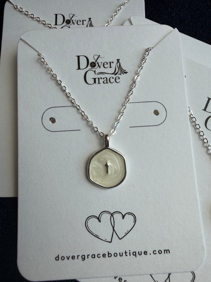 Dainty Cross Necklace | Silver Pendant Necklace for Women