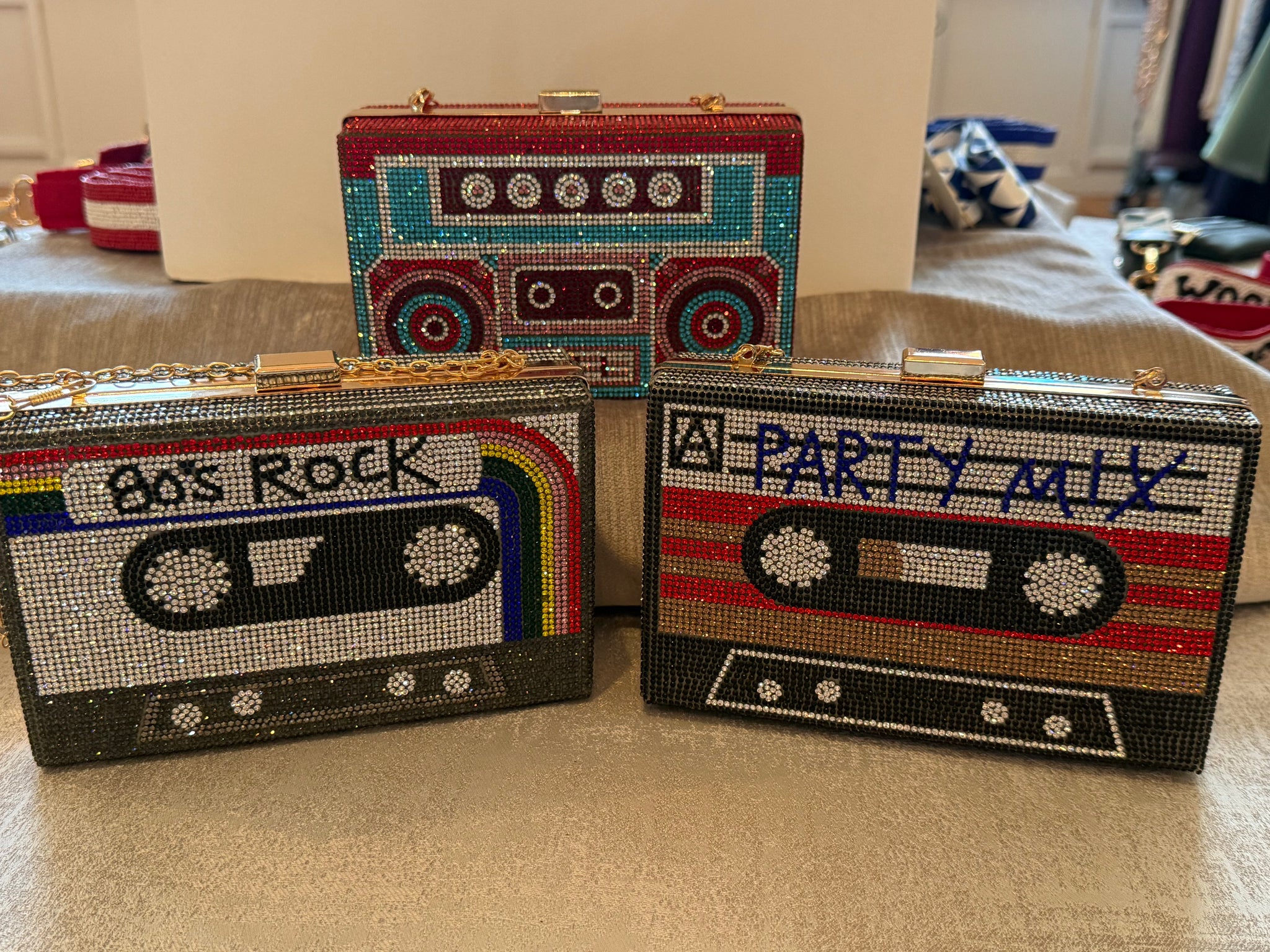Cassette Tape Clutch - Fun Cassette Colorful Design