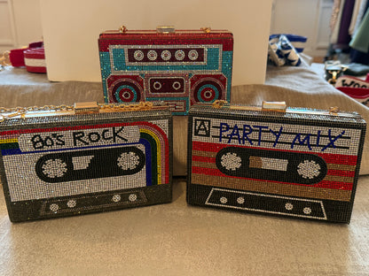 Cassette Tape Clutch - Fun Cassette Colorful Design