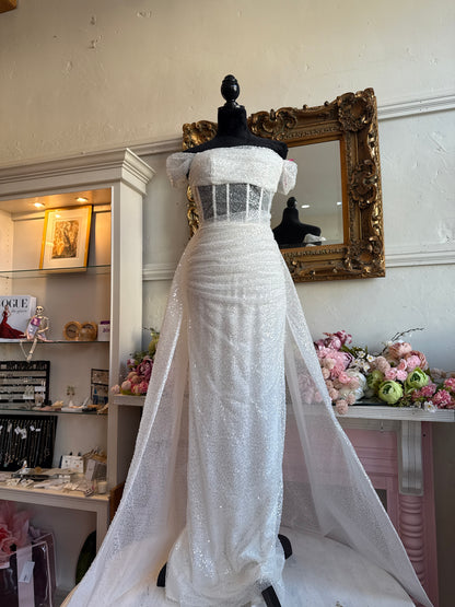 The Lila Gown – Sparkling Off-the-Shoulder Wedding Dress