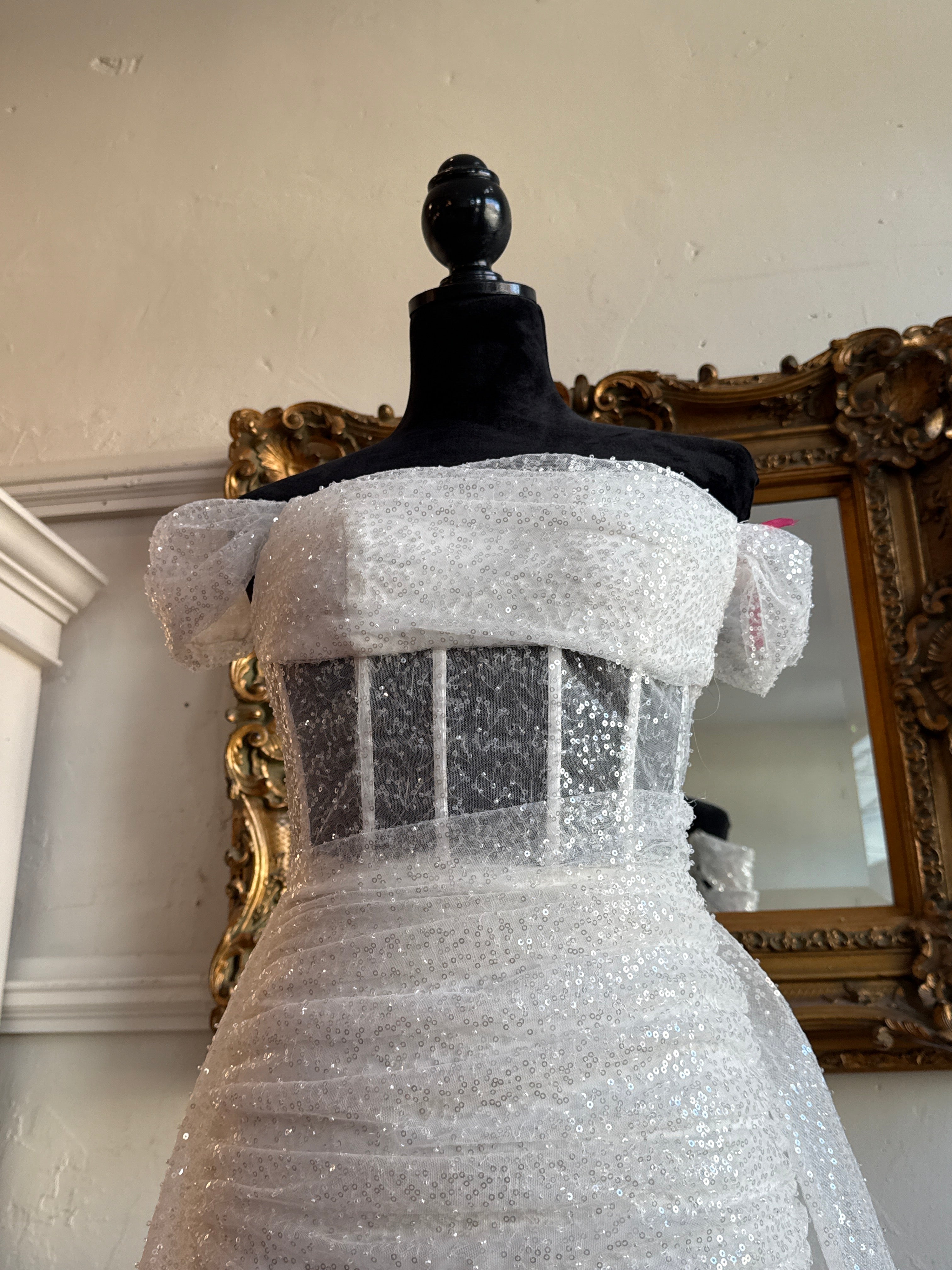 The Lila Gown – Sparkling Off-the-Shoulder Wedding Dress