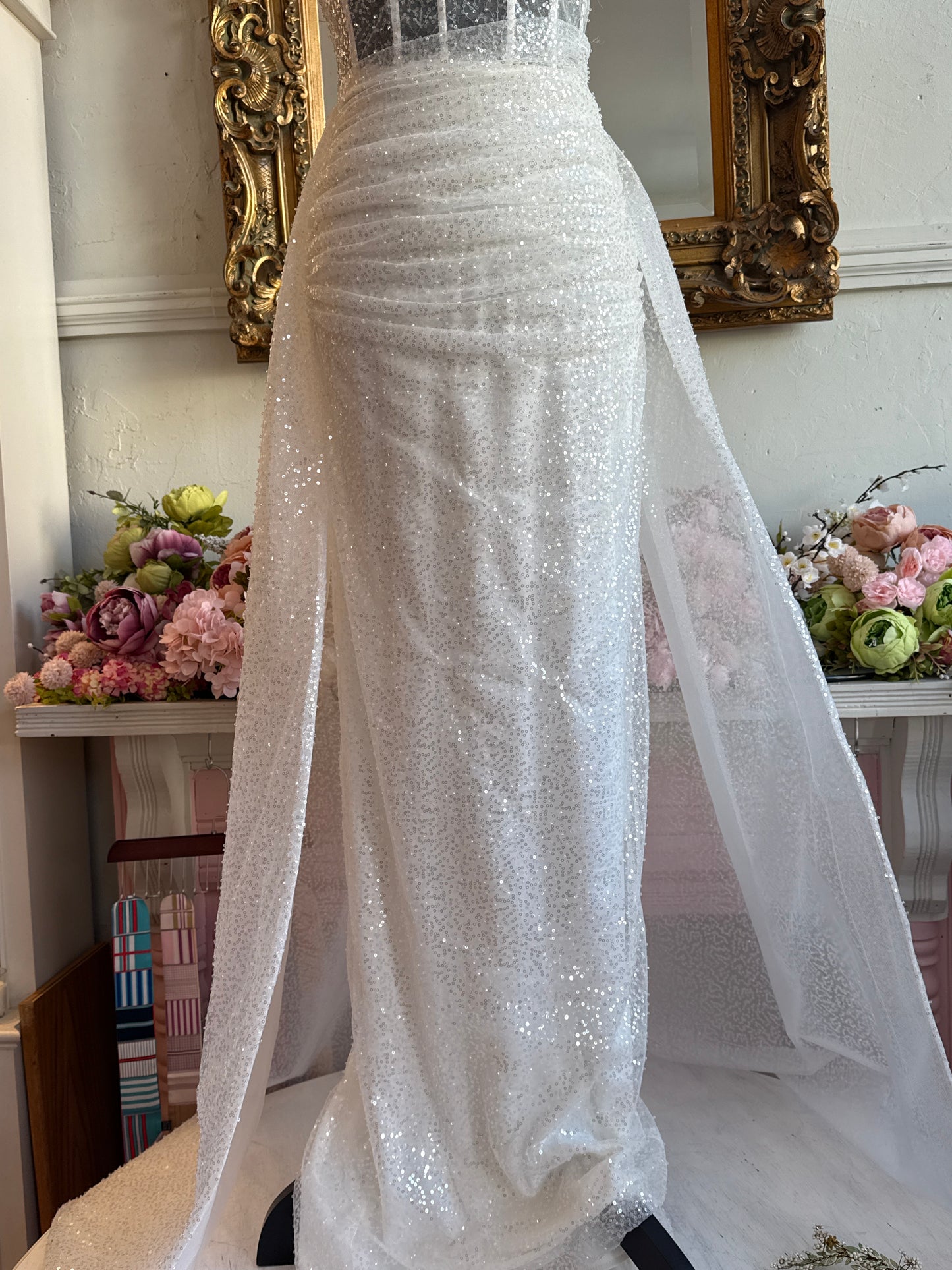The Lila Gown – Sparkling Off-the-Shoulder Wedding Dress