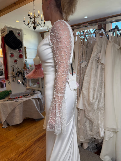 Elvira, Bell Sleeved Bridal Gown, Wedding Dress