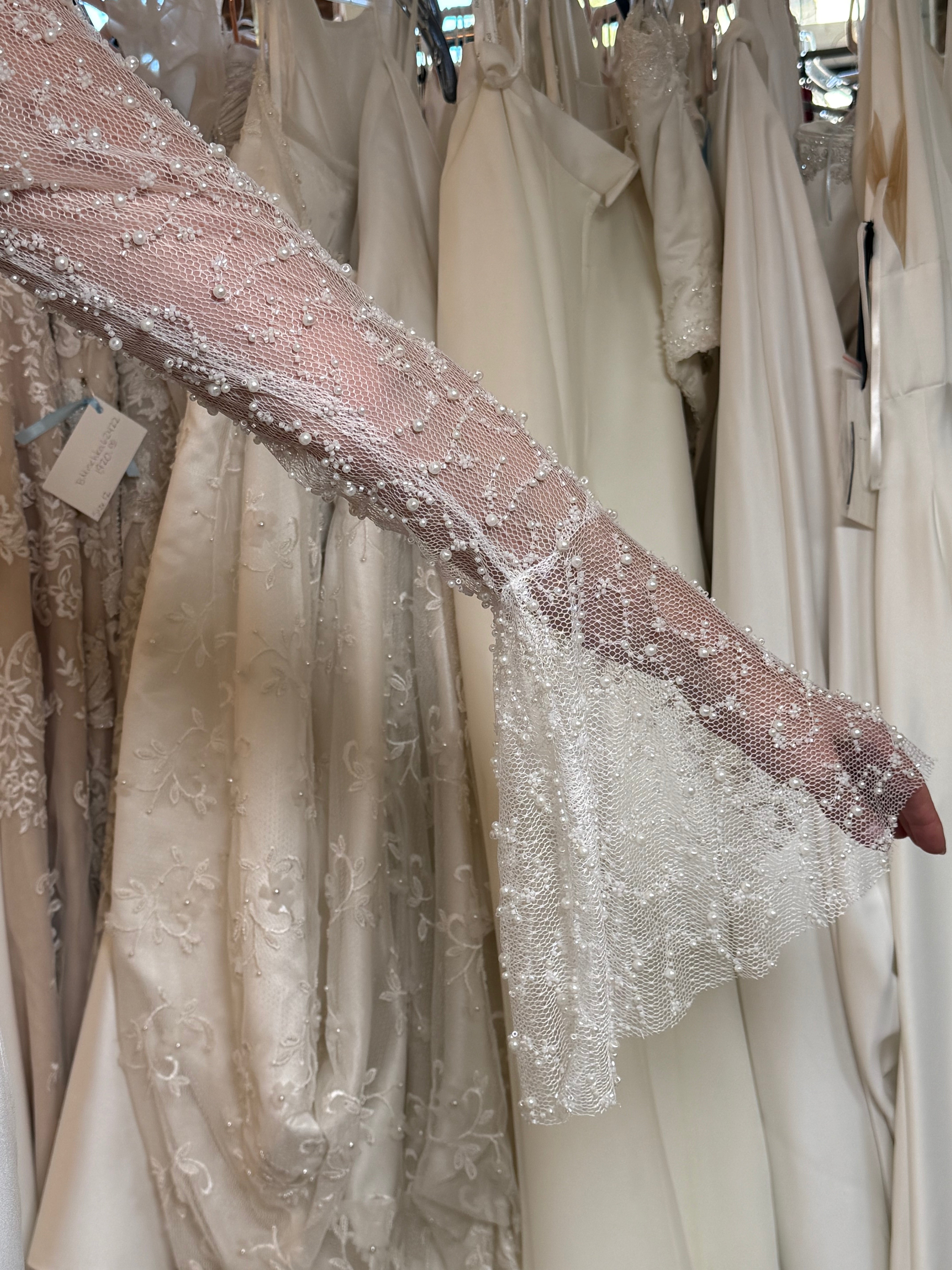 Elvira, Bell Sleeved Bridal Gown, Wedding Dress