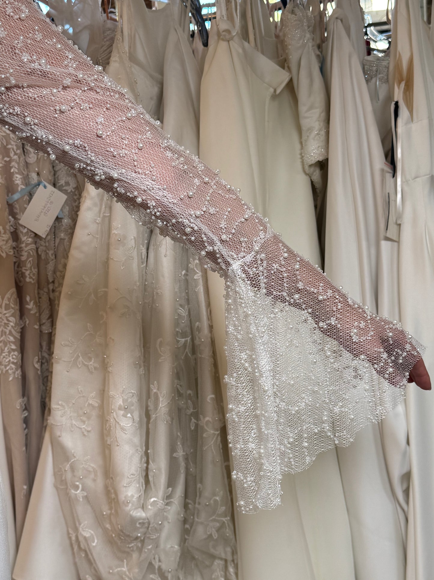 Elvira, Bell Sleeved Bridal Gown, Wedding Dress