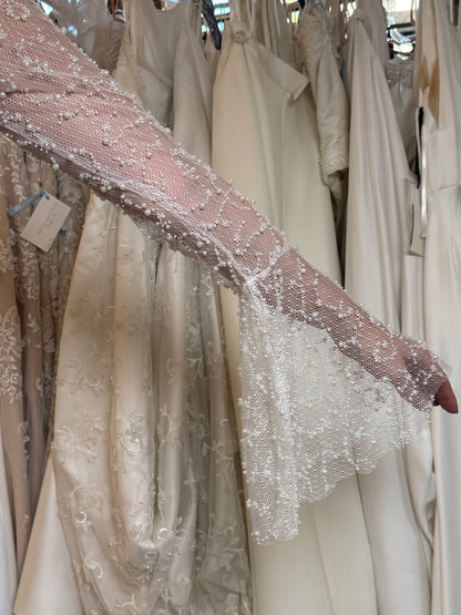 Elvira, Bell Sleeved Bridal Gown, Wedding Dress