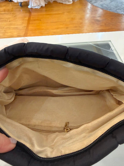 Puffy Clutch/bag; Blush Pink and Black