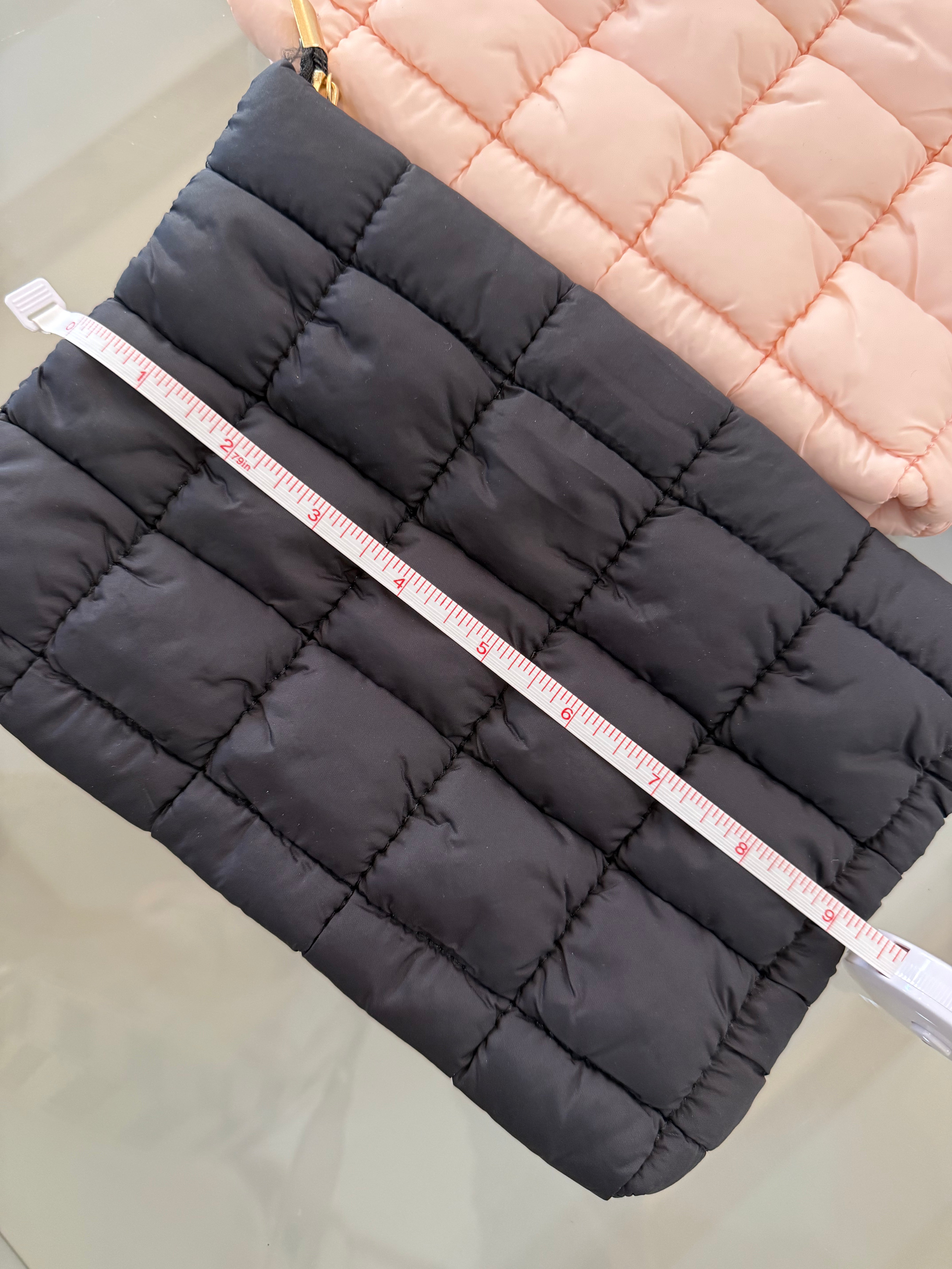 Puffy Clutch/bag; Blush Pink and Black