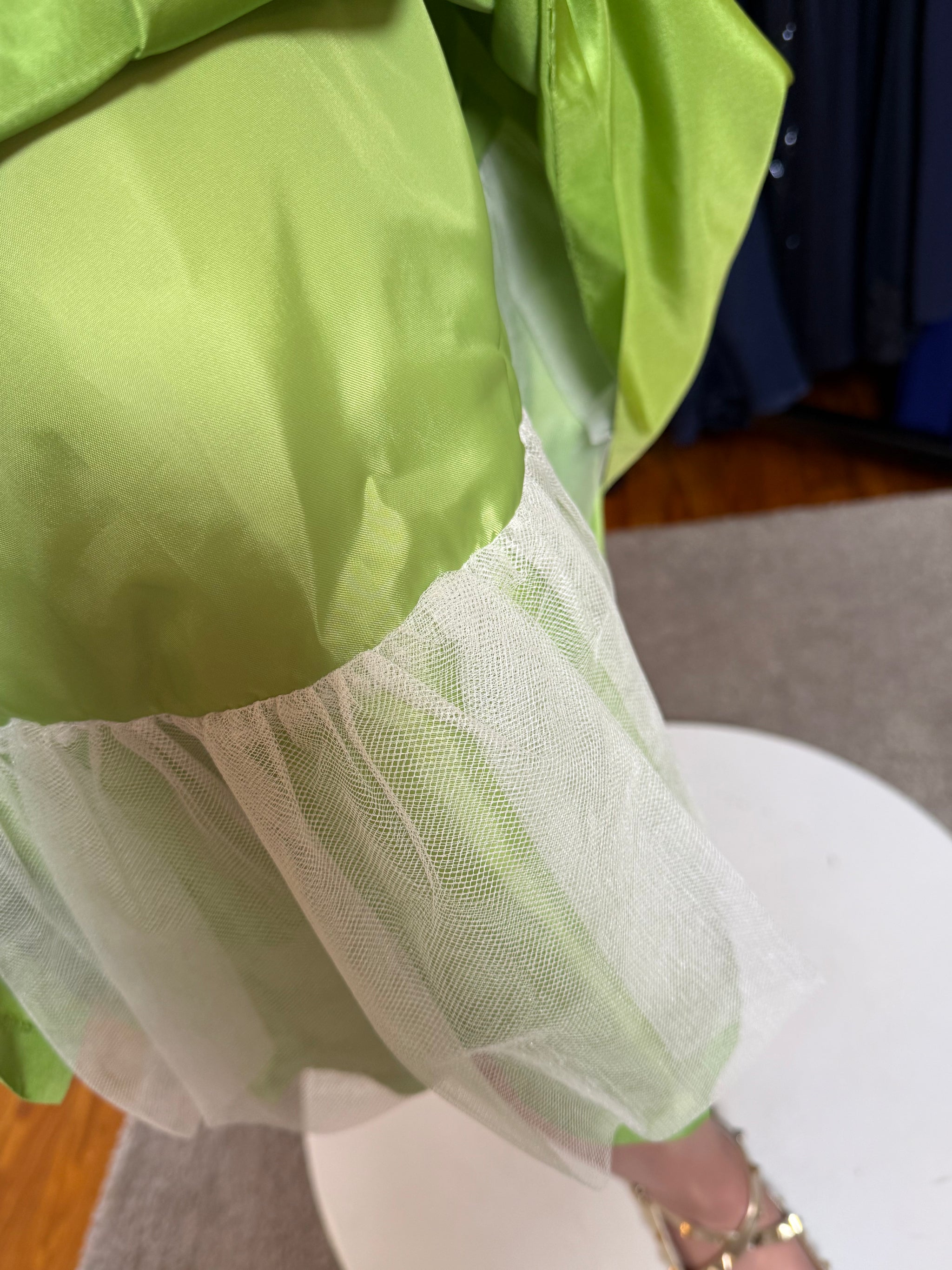 Vintage Lilly Pulitzer Spring Green Silk Dress with Boned Bodice and Drop Waist