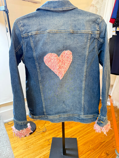 Love Notes Denim Jacket, Upcycled Edition