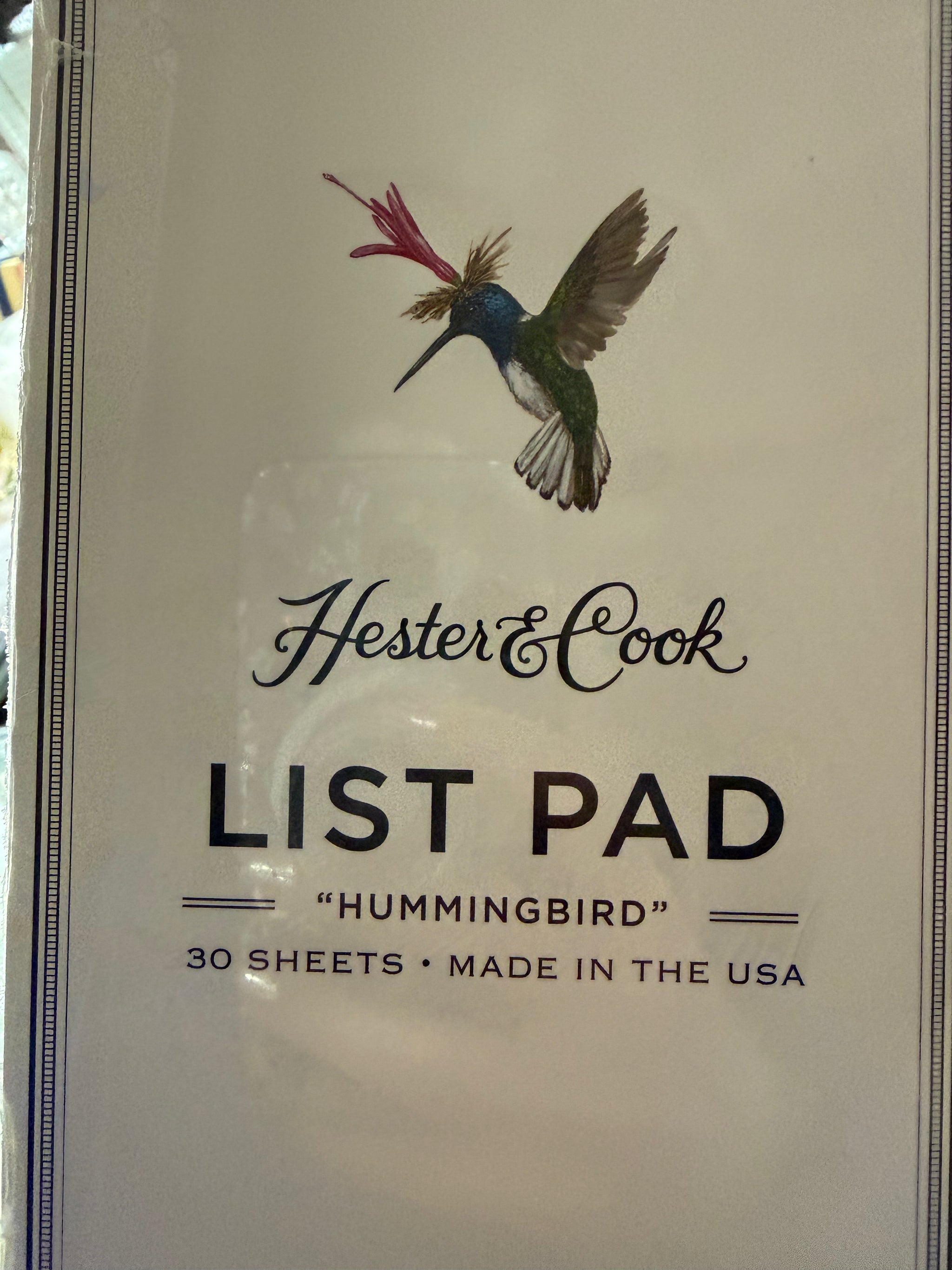 Hester & Cook List Pad