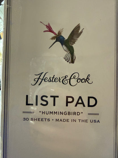 Hester & Cook List Pad